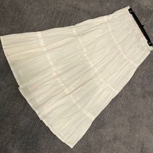 White maxi skirt